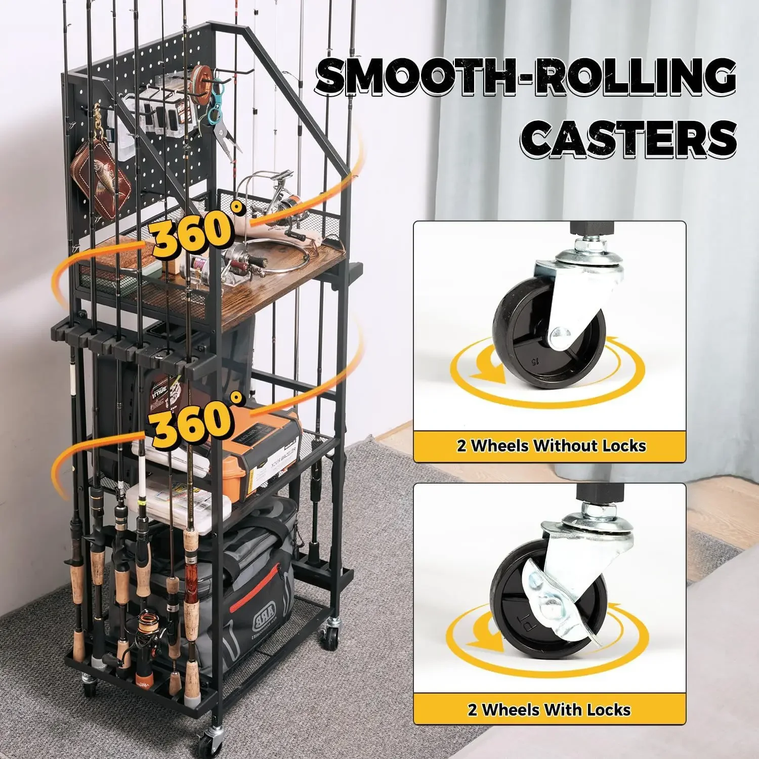 Cross-border Dedicated Garage Fishing Pole Rack Fishing Gear Storage Up To 12 Tackle Box Storage Rack Fishing Cart
Cross-border Dedicated Garage Fishing Pole Rack Fishing Gear Storage Up To 12 Tackle Box Storage Rack Fishing Cart