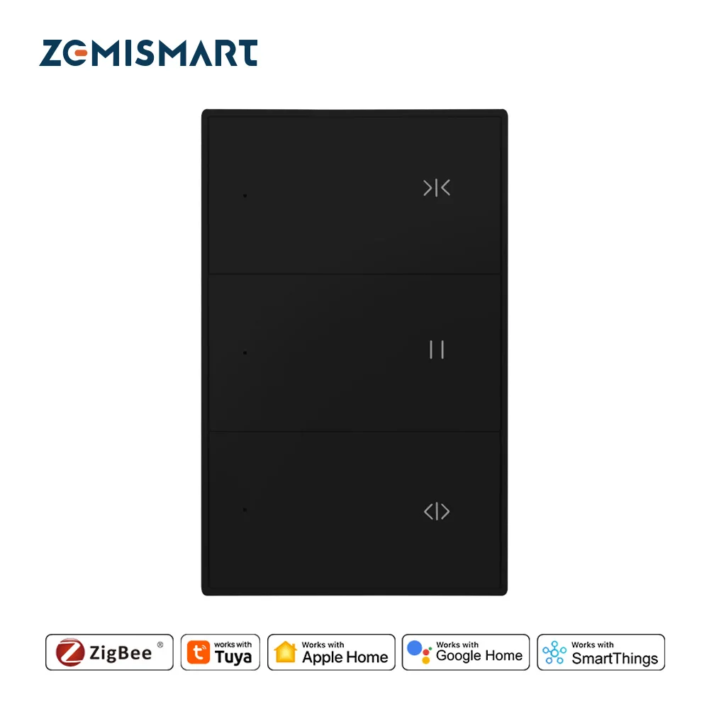 Выключатель Zemismart Zigbee для электрических рулонных штор, управление процентной регулировкой, совместим с приложением Tuya, модель KES-606US-C
Выключатель Zemismart Zigbee для электрических рулонных штор, управление процентной регулировкой, совместим с приложением Tuya, модель KES-606US-C