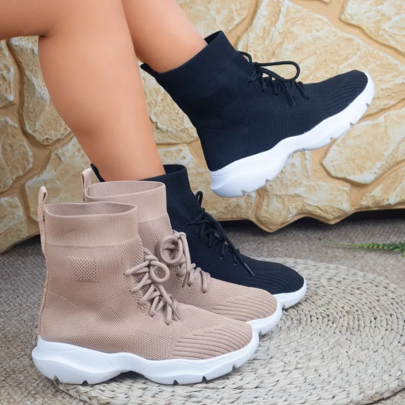 Fashion Knit Luxury Women's Casual Shoes 2025 New Designer High Top Sports Shoes Women Comfortable Casual Running Sneakers
Fashion Knit Luxury Women's Casual Shoes 2025 New Designer High Top Sports Shoes Women Comfortable Casual Running Sneakers