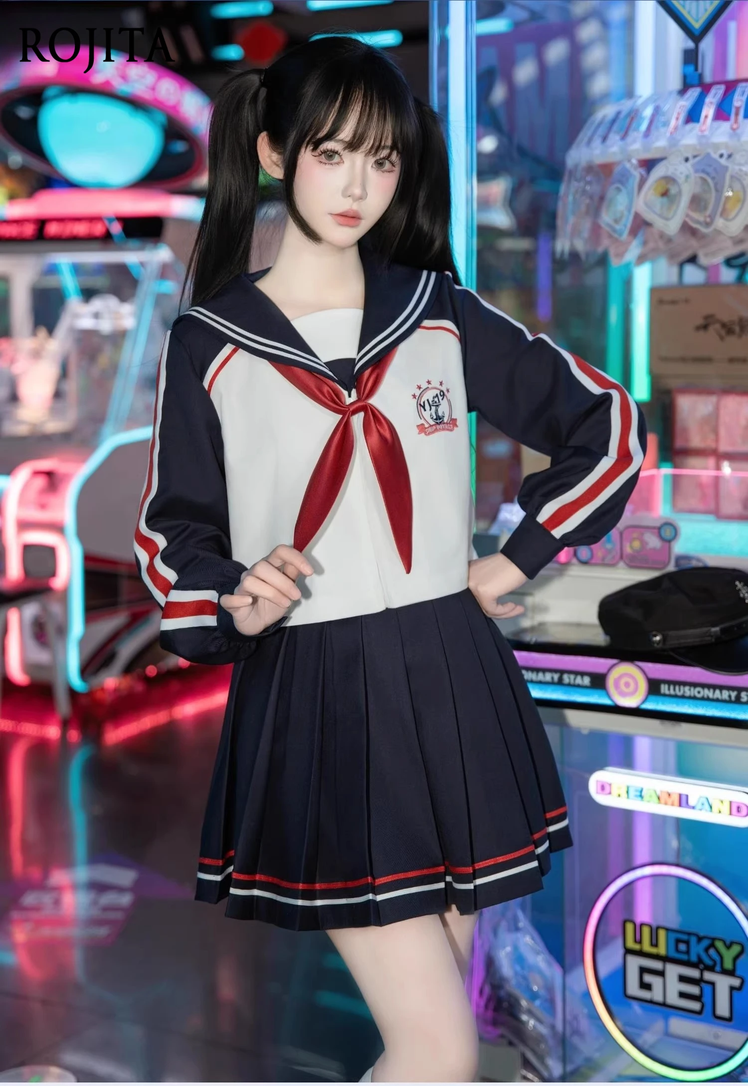 Navy Style Casual Jacket Jk Uniform Sailor Suit Pleated Skirt Suit Spring and Summer Sweet Two Piece Sets Womens Outifits
Navy Style Casual Jacket Jk Uniform Sailor Suit Pleated Skirt Suit Spring and Summer Sweet Two Piece Sets Womens Outifits