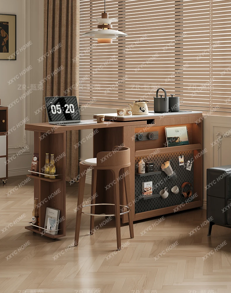 Solid wood bar table, living room partition cabinet, retractable household small apartment balcony mobile teaP
Solid wood bar table, living room partition cabinet, retractable household small apartment balcony mobile teaP