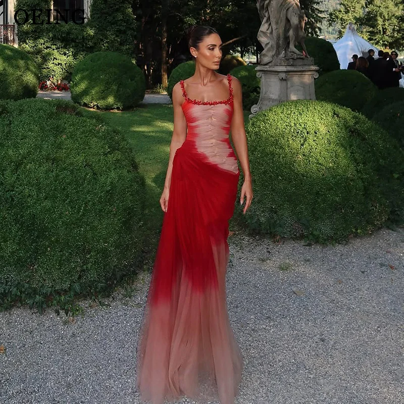 OEING Modern Mermaid Evening Dresses Contrast Color Tulle Pleats Sleeveless Formal Occasion Dress Gala Women vestidos Customized
OEING Modern Mermaid Evening Dresses Contrast Color Tulle Pleats Sleeveless Formal Occasion Dress Gala Women vestidos Customized