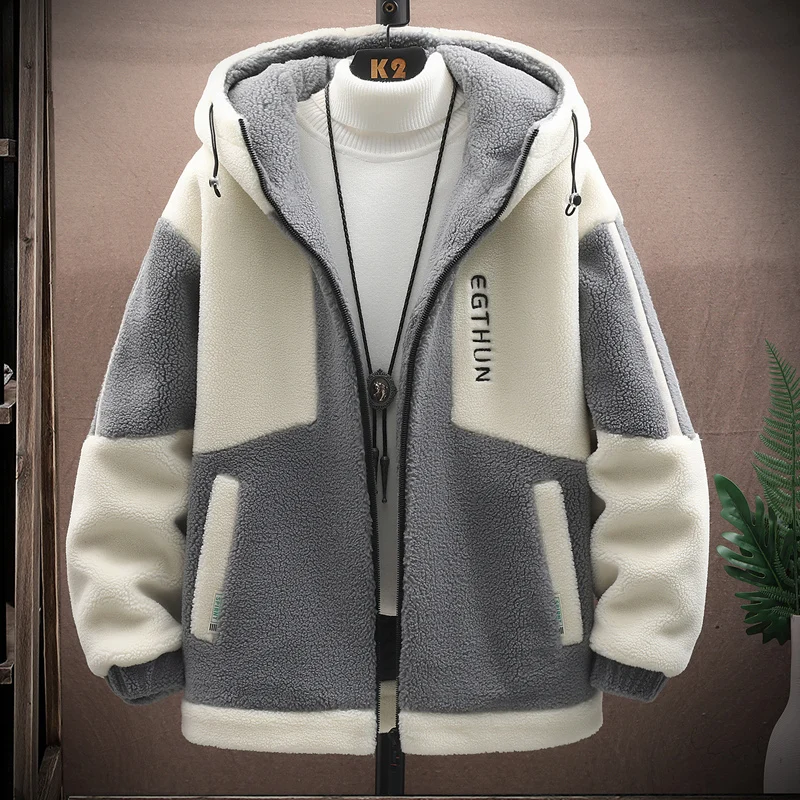 Men's Thickened Warm Hooded Jacket Particle Fleece Autumn Winter Casual Fashionable Youth Lamb Velvet Clothes Zipper Sleeve
Men's Thickened Warm Hooded Jacket Particle Fleece Autumn Winter Casual Fashionable Youth Lamb Velvet Clothes Zipper Sleeve