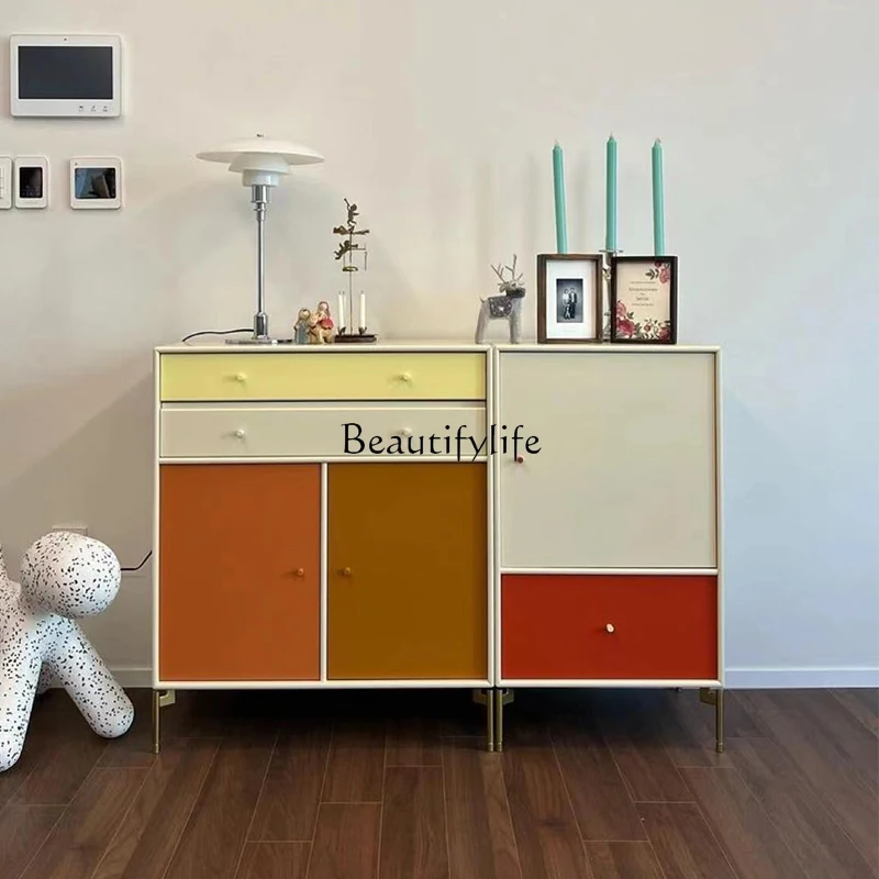 01Italian minimalist side cabinet, living room dopamine paint cream wind storage side cabinet
01Italian minimalist side cabinet, living room dopamine paint cream wind storage side cabinet