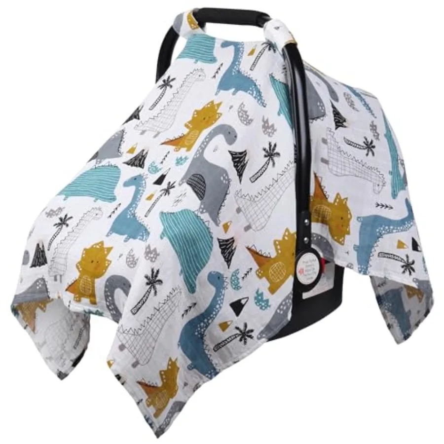 Rquite Baby Boy Car Seat Cover, 100% Muslin Cotton Infant Carseat Canopy, Soft Breathable Stroller Sun Shade and Newborn Shower
Rquite Baby Boy Car Seat Cover, 100% Muslin Cotton Infant Carseat Canopy, Soft Breathable Stroller Sun Shade and Newborn Shower