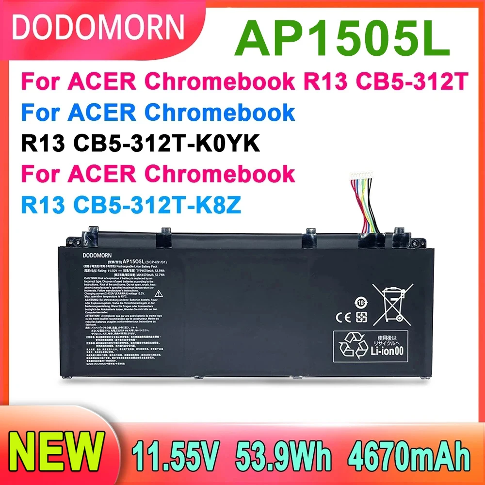 Аккумулятор DODOMORN AP1505L для ноутбука Acer Aspire S 13 S5-371 для Acer Chromebook R13 S5-371-56VE AP1503K
Аккумулятор DODOMORN AP1505L для ноутбука Acer Aspire S 13 S5-371 для Acer Chromebook R13 S5-371-56VE AP1503K