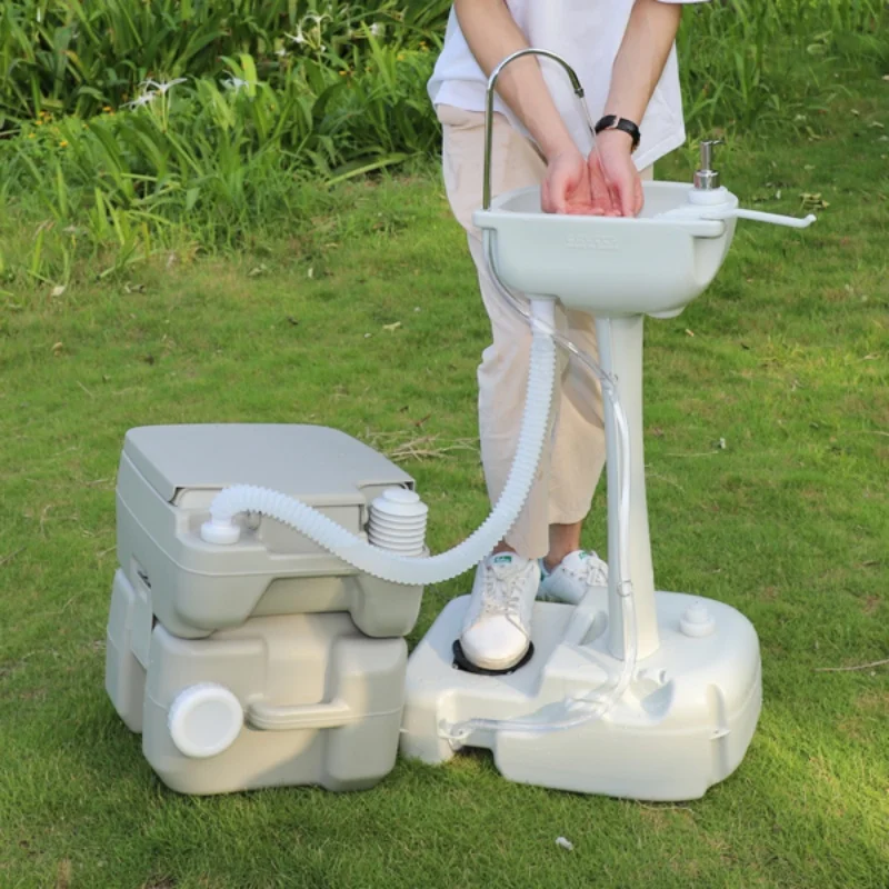 Portable Removable Outdoor Hand Sink with Portable Toilet for Outdoor Events, Gatherings, Camping, Portable Hand Wash Basin
Portable Removable Outdoor Hand Sink with Portable Toilet for Outdoor Events, Gatherings, Camping, Portable Hand Wash Basin