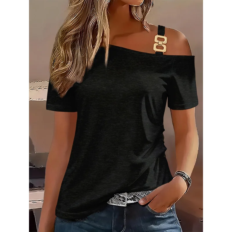 2026 Summer New Fashion Women's Casual Solid Color Off-Shoulder Short Sleeve Top
2026 Summer New Fashion Women's Casual Solid Color Off-Shoulder Short Sleeve Top