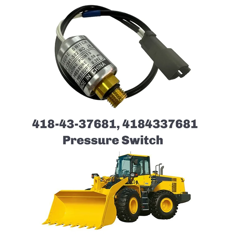 Pressure Switch 418-43-37681,4184337681 For Komatsu WA380-6 WA430-6 WA600-6 Wheel Loaders
Pressure Switch 418-43-37681,4184337681 For Komatsu WA380-6 WA430-6 WA600-6 Wheel Loaders
