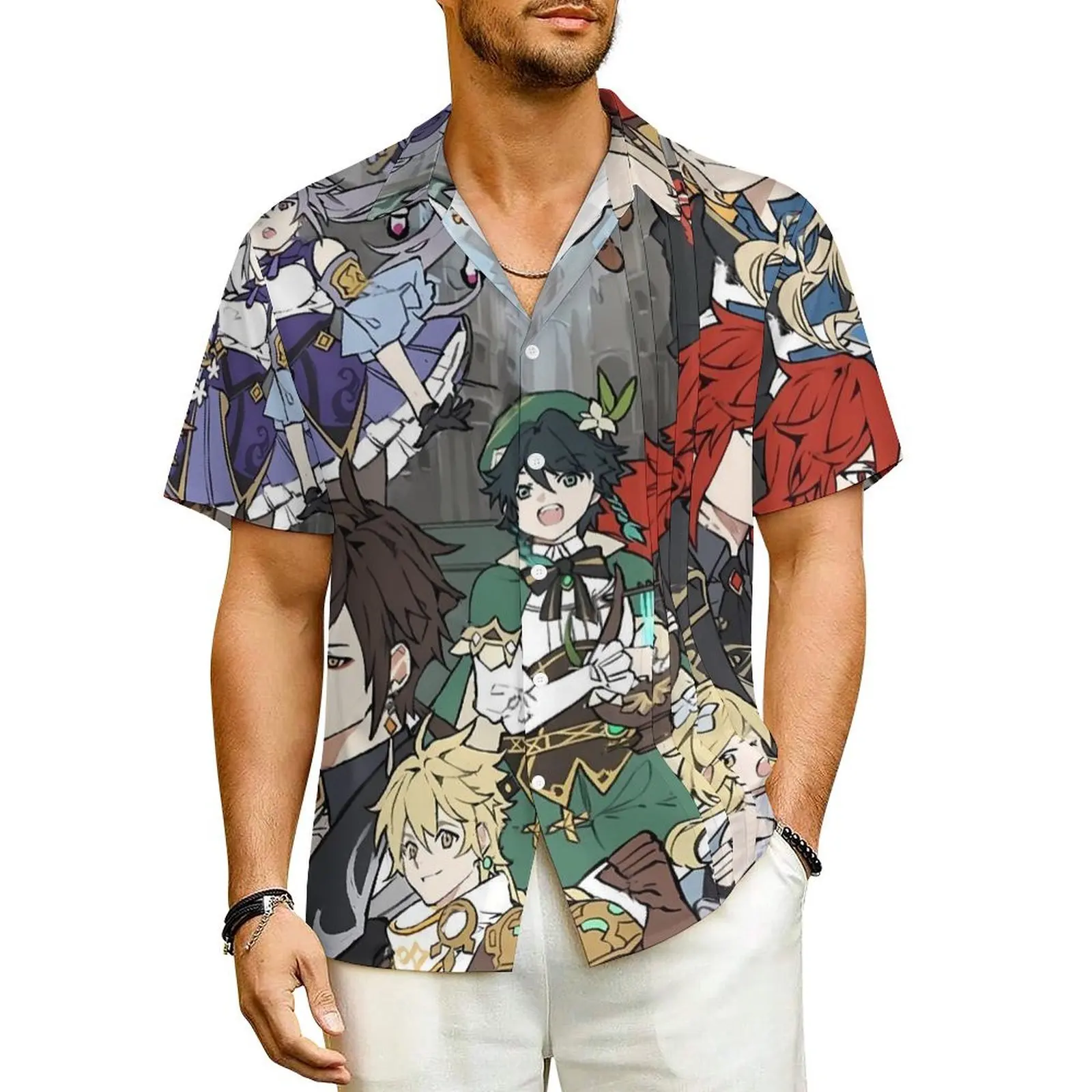 Genshin Impact Casual Shirt Cartoon Print Novelty Hawaiian Shirts Men Short Sleeve Beach Stylish Custom DIY Oversized Blouses
Genshin Impact Casual Shirt Cartoon Print Novelty Hawaiian Shirts Men Short Sleeve Beach Stylish Custom DIY Oversized Blouses