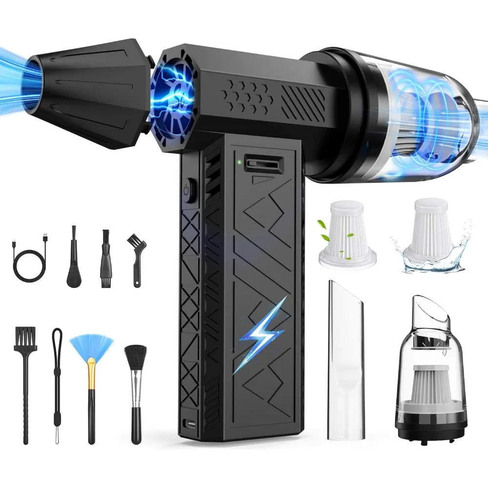 High Speed 2 in 1 Compressed Air Duster Vacuum 180000RPM 100 Gear Adjustable 8000mAh Rechargeable Blower
High Speed 2 in 1 Compressed Air Duster Vacuum 180000RPM 100 Gear Adjustable 8000mAh Rechargeable Blower