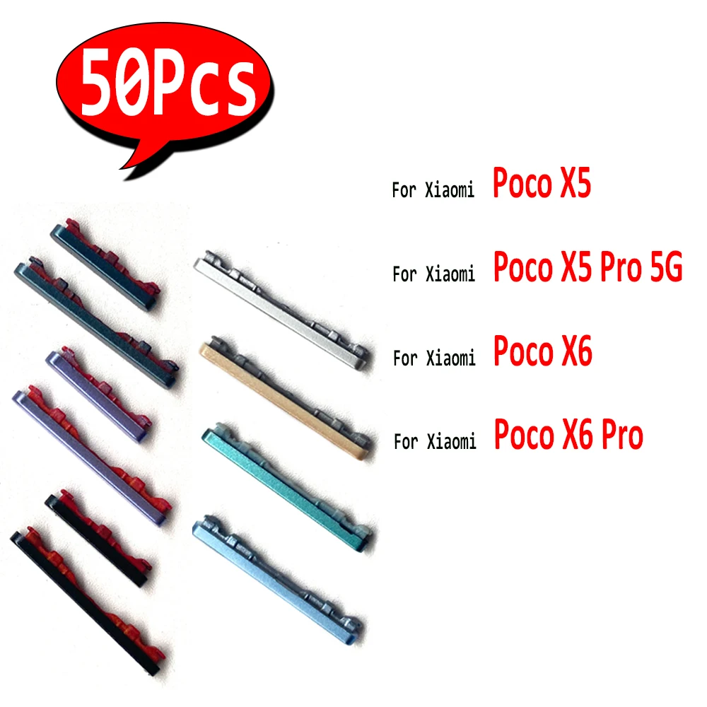 50Pcs,Side Keys Power and Volume Buttons Replacement Parts For Xiaomi Poco X5 Pro 5G X6 Pro Volume Power Button Side Key
50Pcs,Side Keys Power and Volume Buttons Replacement Parts For Xiaomi Poco X5 Pro 5G X6 Pro Volume Power Button Side Key