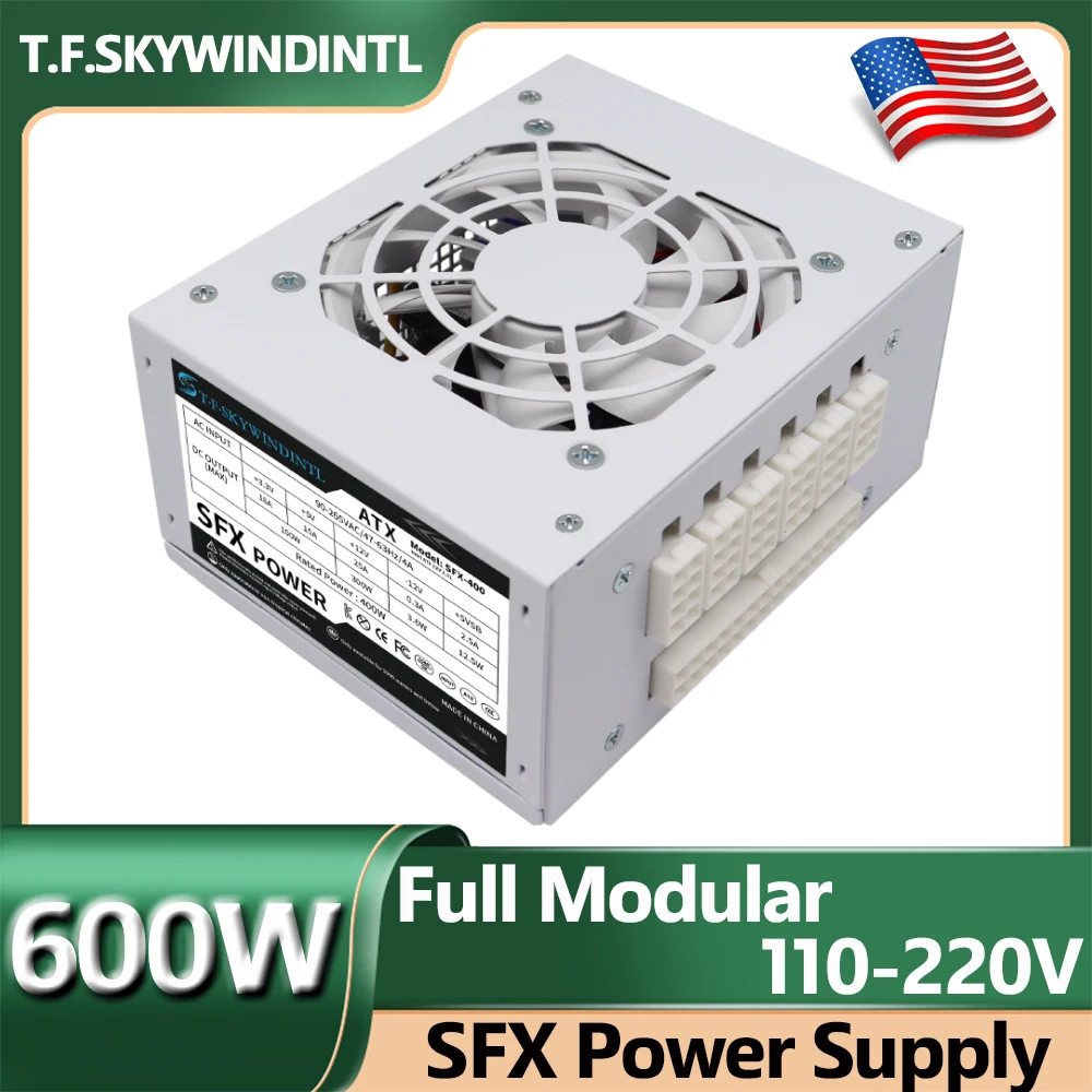 600W SFX Full Modular Power Supply, Support 4+4Pin Dual CPU, for M-ATX Chassis Small Form Factor Case
600W SFX Full Modular Power Supply, Support 4+4Pin Dual CPU, for M-ATX Chassis Small Form Factor Case