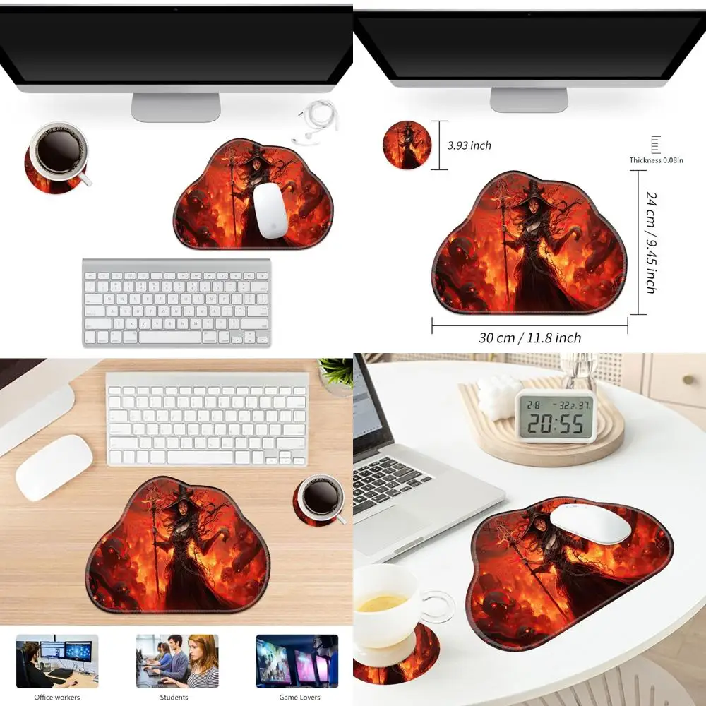 Stylish 11.8x9.4 Inch Black Rubber Base Mouse Pad with Stitched Edges for Laptop and Desktop Use, Including Coasters
Stylish 11.8x9.4 Inch Black Rubber Base Mouse Pad with Stitched Edges for Laptop and Desktop Use, Including Coasters