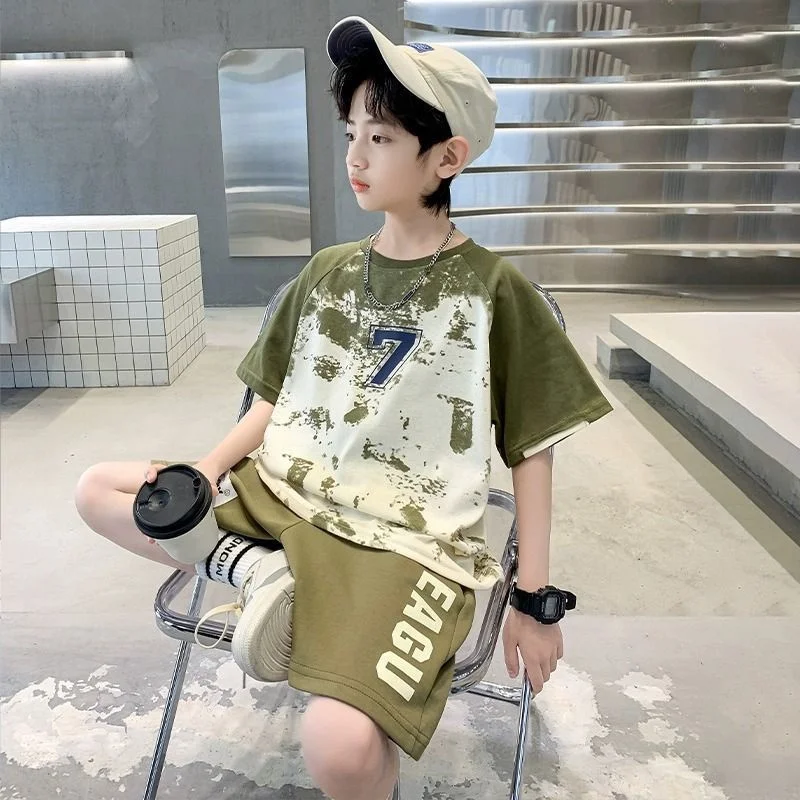 2026 New Boys Sets Children Trendy Street Summer Suits Kids Casual Short-Sleeve Clothes Teenager Printed Top+Shorts 2Pcs Outfits
2026 New Boys Sets Children Trendy Street Summer Suits Kids Casual Short-Sleeve Clothes Teenager Printed Top+Shorts 2Pcs Outfits