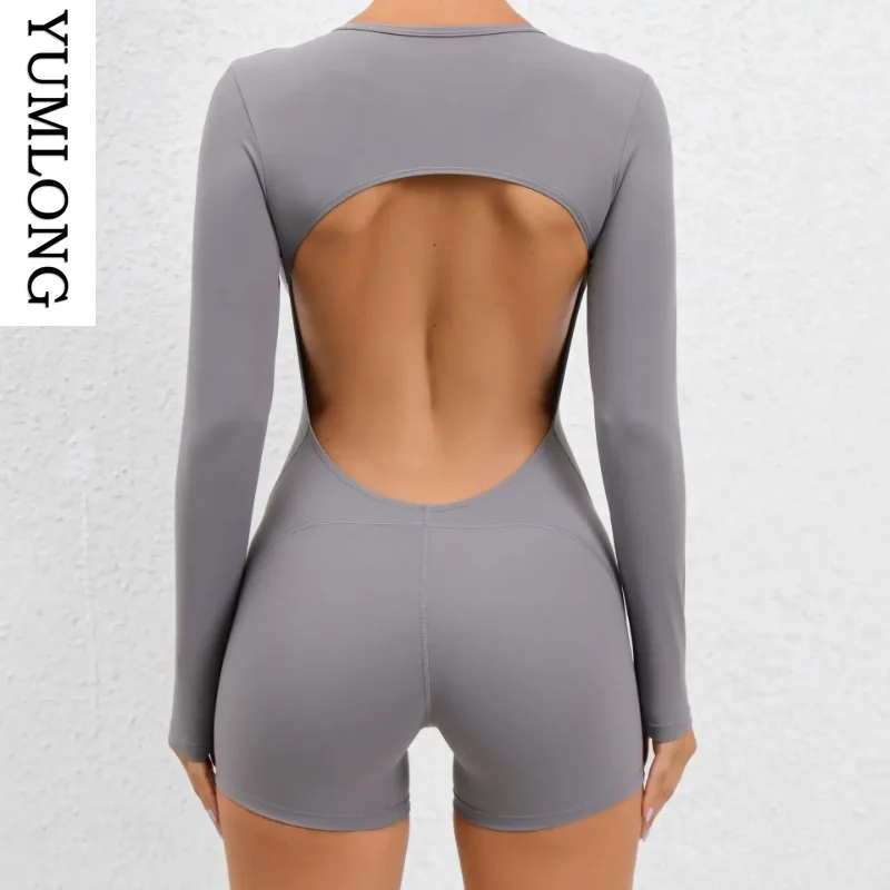 Women Hollow Backless Unitard Yoga Bodysuit Activewear Gym Sportswear Long Sleeve One Piece Romper Workout Outfit Fitness 2025
Women Hollow Backless Unitard Yoga Bodysuit Activewear Gym Sportswear Long Sleeve One Piece Romper Workout Outfit Fitness 2025