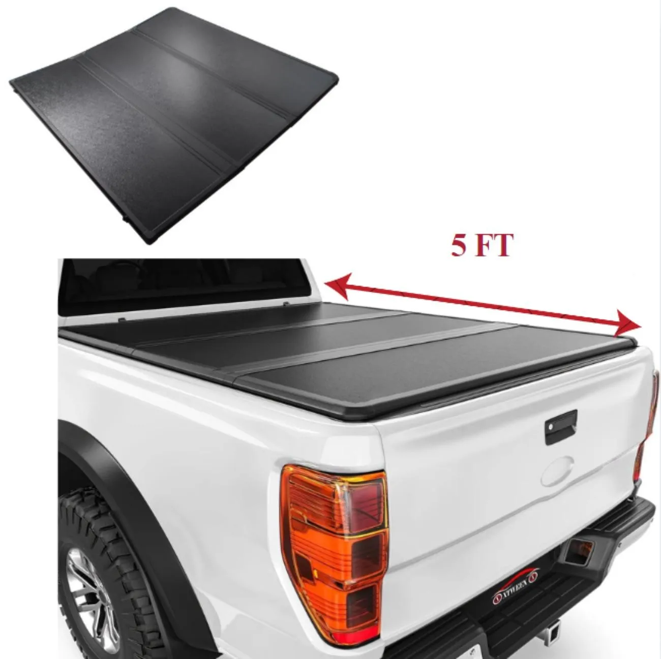 AP03 3-Fold 5FT Hard Tonneau Cover For 2019-2026 Ford Ranger Truck Bed Waterproof
AP03 3-Fold 5FT Hard Tonneau Cover For 2019-2026 Ford Ranger Truck Bed Waterproof