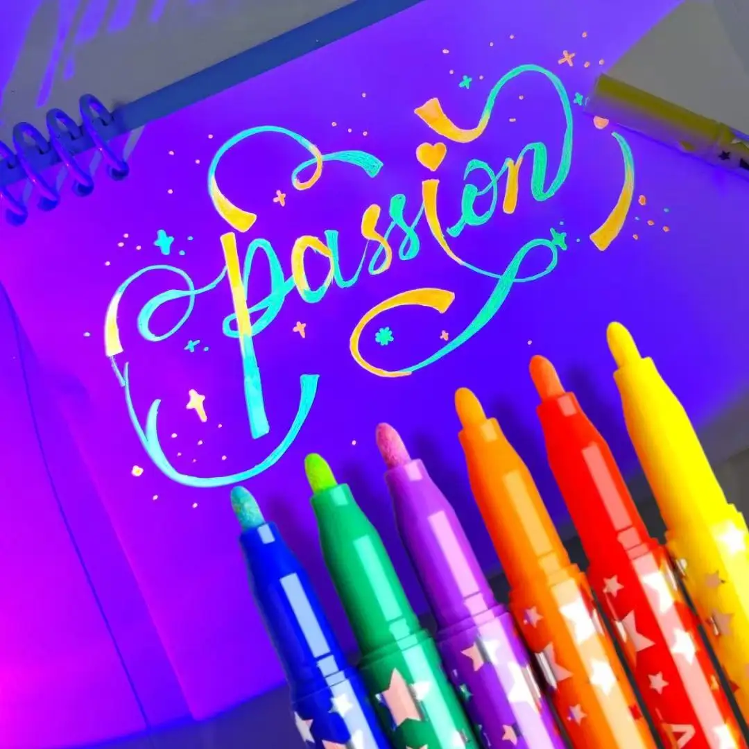 Colorful Luminous Highlighter Pens 6Pcs, Glow in the Dark Markers for Art, Drawing & Creative Creations
Colorful Luminous Highlighter Pens 6Pcs, Glow in the Dark Markers for Art, Drawing & Creative Creations