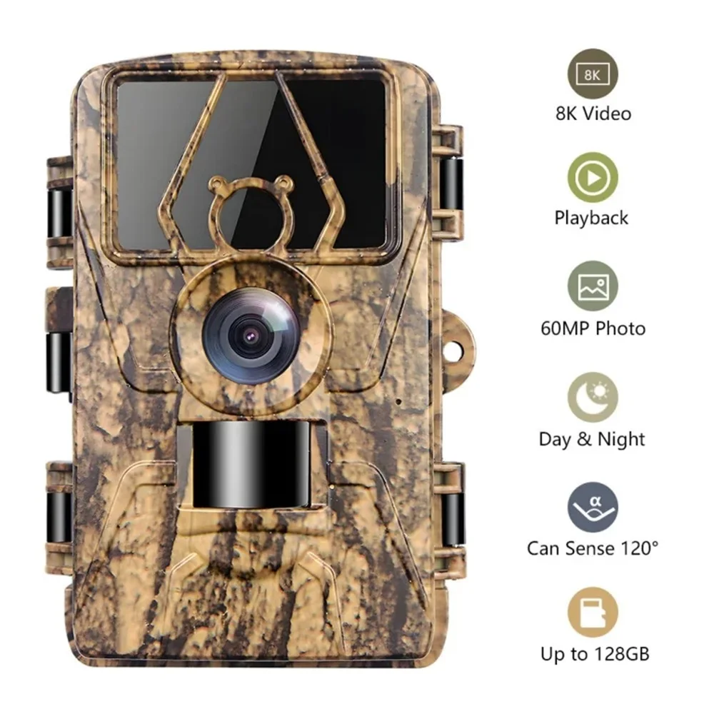 PR801 8K Wildlife Infrared Trail Game Camera Night Vision IP66 Waterproof Hunting HD Video with Voice Animal Monitoring
PR801 8K Wildlife Infrared Trail Game Camera Night Vision IP66 Waterproof Hunting HD Video with Voice Animal Monitoring