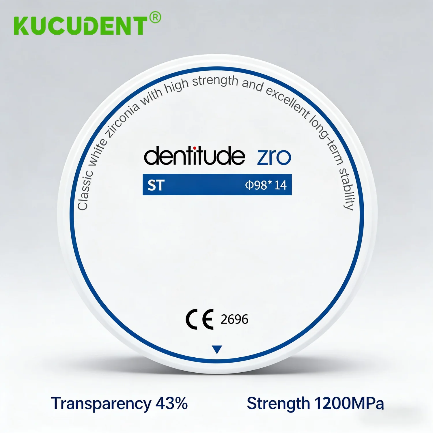 ST-W Dental Zirconia BLock Super Transparent Lab Zirconia Disc White 98mm CAD CAM System Transparency 43% High Strength 1300MPa
ST-W Dental Zirconia BLock Super Transparent Lab Zirconia Disc White 98mm CAD CAM System Transparency 43% High Strength 1300MPa