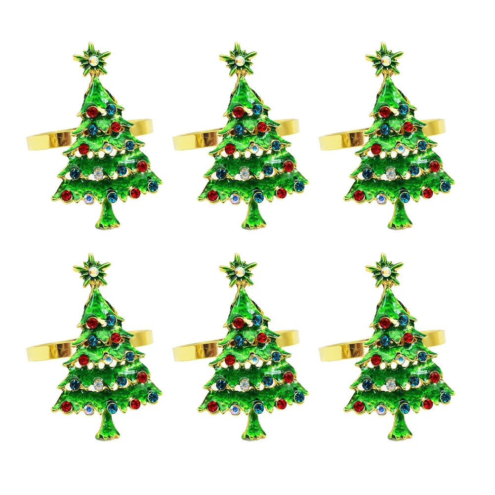 6 Pcs Napkin Rings Christmas Tree Theme Metal Alloy Practical Home Wedding Banquet Supplies
6 Pcs Napkin Rings Christmas Tree Theme Metal Alloy Practical Home Wedding Banquet Supplies
