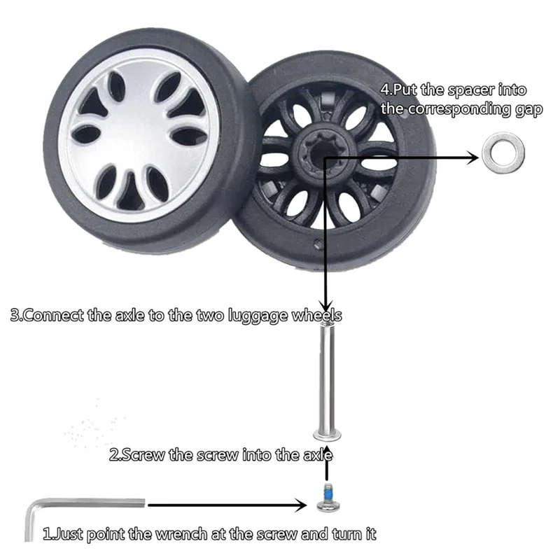 ABRB-8Pcs Luggage Wheels Replacement Kit,Dia 2In/50Mm Thick 0.47In/12Mm Resistant Rubber Mute Caster Replacement Suitcase Durabl
ABRB-8Pcs Luggage Wheels Replacement Kit,Dia 2In/50Mm Thick 0.47In/12Mm Resistant Rubber Mute Caster Replacement Suitcase Durabl