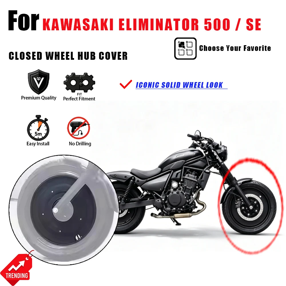 For Kawasaki Eliminator 500 EL500 Wheel Hub Cover Front Rear Rim Disc Decorative Metal Plate Accesorios Moto Cubierta Rueda
For Kawasaki Eliminator 500 EL500 Wheel Hub Cover Front Rear Rim Disc Decorative Metal Plate Accesorios Moto Cubierta Rueda