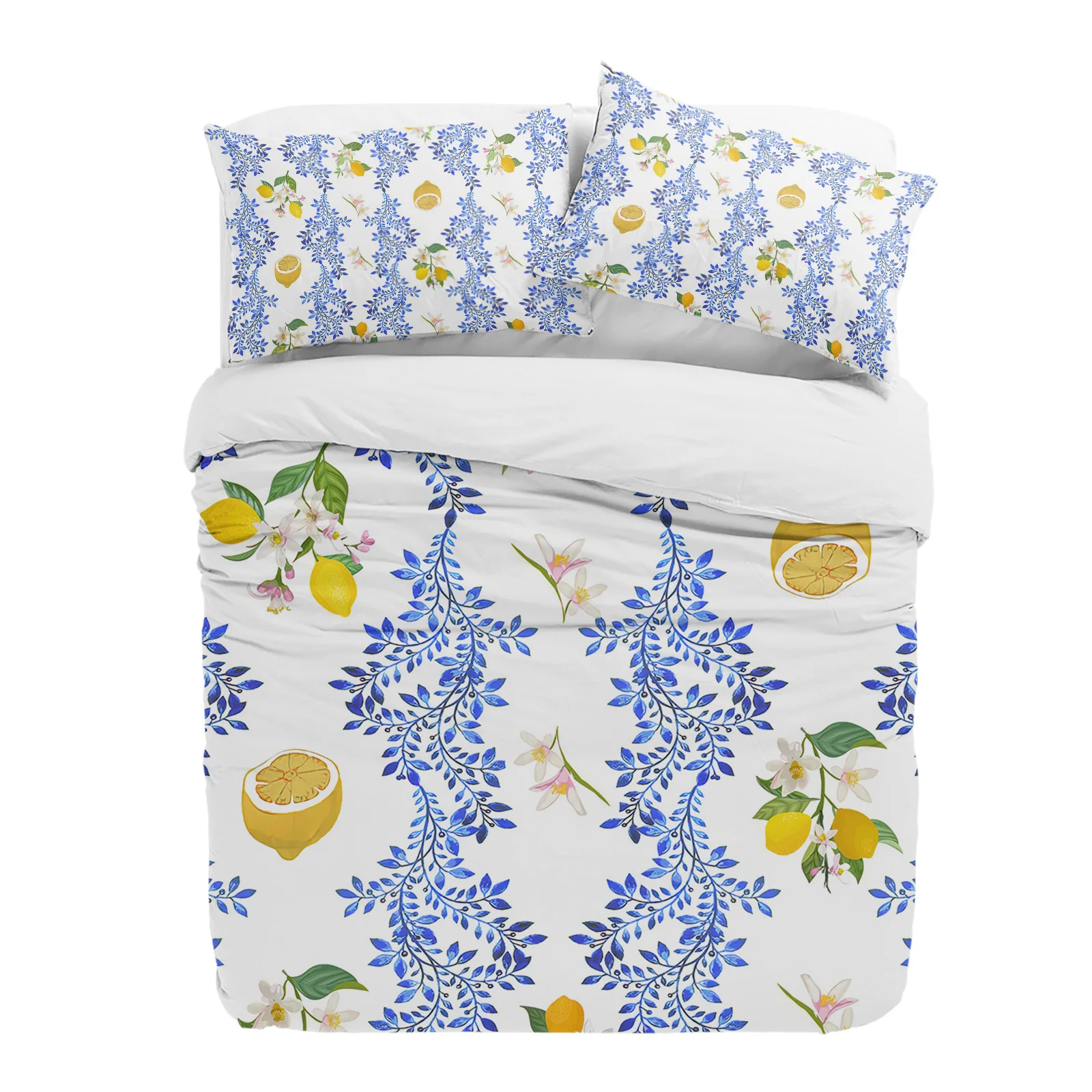 Vintage Lemon Flower Leaves 3pcs Bedding Set For Double Bed Home Textile Duvet Cover Quilt Cover Pillowcase
Vintage Lemon Flower Leaves 3pcs Bedding Set For Double Bed Home Textile Duvet Cover Quilt Cover Pillowcase