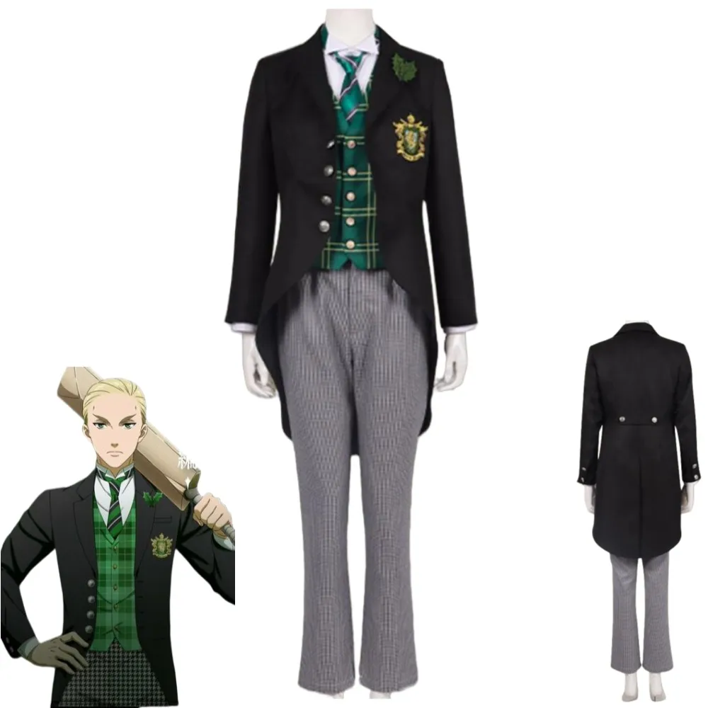 New Anime Black Butler Kuroshitsuji Public School Herman Greenhill Cosplay Costume Uniform Halloween Stage Performance Suit
New Anime Black Butler Kuroshitsuji Public School Herman Greenhill Cosplay Costume Uniform Halloween Stage Performance Suit