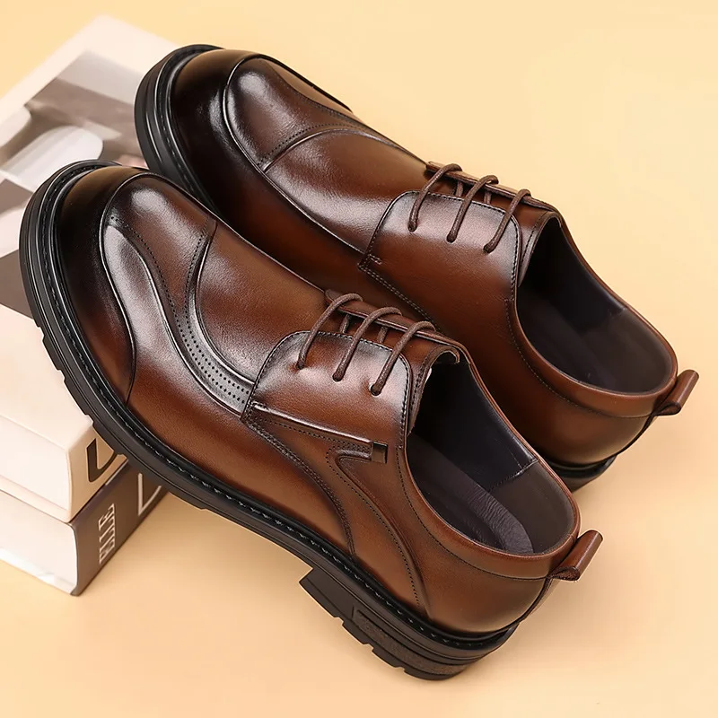 Men Platform Leather Formal Men Shoes New Men Cowhide Business Leather Shoes
Men Platform Leather Formal Men Shoes New Men Cowhide Business Leather Shoes