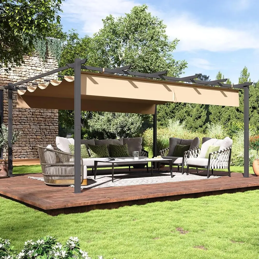 Алюминиевая пергола 12x16 футов, выдвижная пергола для улицы с улучшенной крышкой навеса, сверхпрочные металлические перголы и беседки с регулировкой
Алюминиевая пергола 12x16 футов, выдвижная пергола для улицы с улучшенной крышкой навеса, сверхпрочные металлические перголы и беседки с регулировкой