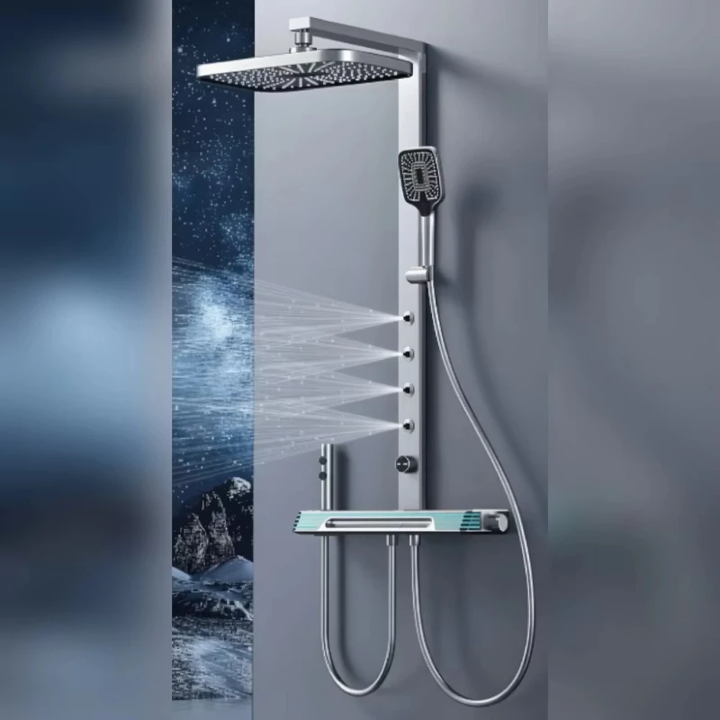 Luxury Shower Panel System Brushed Nickel Grey Scratch Resistant Coating
Luxury Shower Panel System Brushed Nickel Grey Scratch Resistant Coating