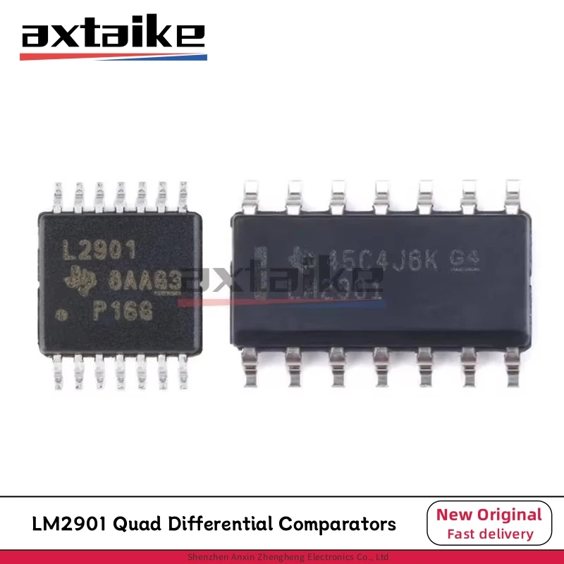 10PCS LM2901 LM2901DR LM2901DR2G LM2901DG SOP-14 L2901 LM2901PWR TSSOP-14 SMD Quad Differential Comparators IC
10PCS LM2901 LM2901DR LM2901DR2G LM2901DG SOP-14 L2901 LM2901PWR TSSOP-14 SMD Quad Differential Comparators IC