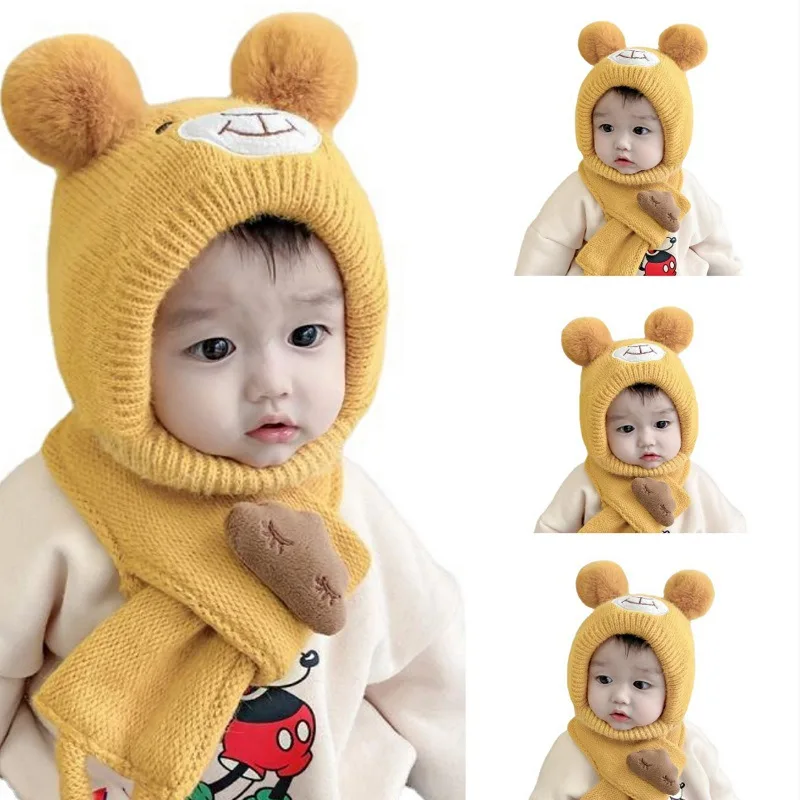 New Baby Hat Autumn Cute Baby Children Hats Scarf One Baby Plus Velvet Ear Protection Boy Cap Winter Scarf Kids Hat
New Baby Hat Autumn Cute Baby Children Hats Scarf One Baby Plus Velvet Ear Protection Boy Cap Winter Scarf Kids Hat
