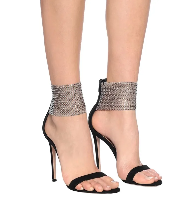 Stiletto Ankle Strap Stripper Diamond Suede Pumps Rhinestone High Heels Party Shoes Women Fashion Sandalias de las Mujeres
Stiletto Ankle Strap Stripper Diamond Suede Pumps Rhinestone High Heels Party Shoes Women Fashion Sandalias de las Mujeres