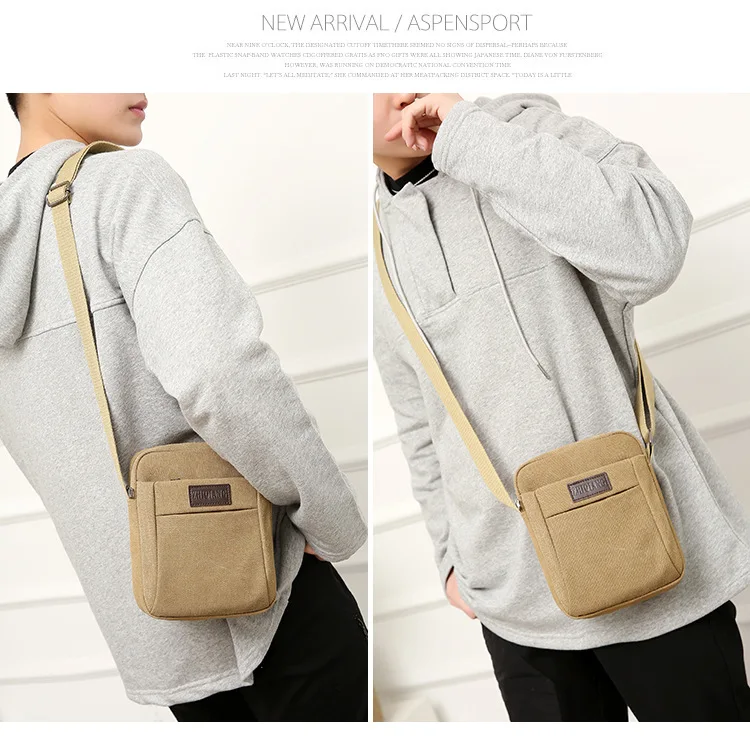 Canvas durable men's single-shoulder bag, square shape, lightweight, simple and stylish crossbody bag
Canvas durable men's single-shoulder bag, square shape, lightweight, simple and stylish crossbody bag