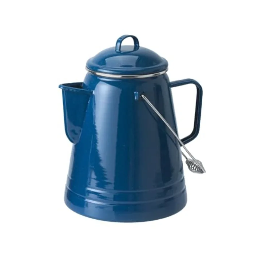 Camping coffee pot with enamel coating, blue color, 36-cup capacity, durable and heat-resistant for outdoor use
Camping coffee pot with enamel coating, blue color, 36-cup capacity, durable and heat-resistant for outdoor use