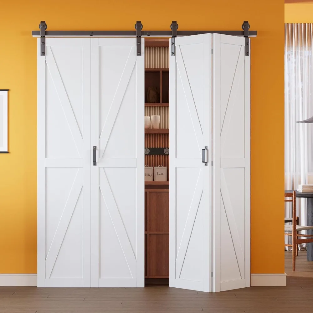 Bifold Barn Door - Pre-Assembled Panels with Sliding Hardware Kit Set, Solid Core Bifold Sliding Barn Doors, Water-Resistant Pre
Bifold Barn Door - Pre-Assembled Panels with Sliding Hardware Kit Set, Solid Core Bifold Sliding Barn Doors, Water-Resistant Pre