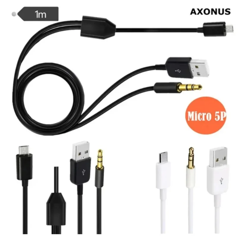 2-In-1 Micro USB Android Interface To 3.5mm Bluetooth Speaker Audio Cable Charging Cable Black/White
2-In-1 Micro USB Android Interface To 3.5mm Bluetooth Speaker Audio Cable Charging Cable Black/White