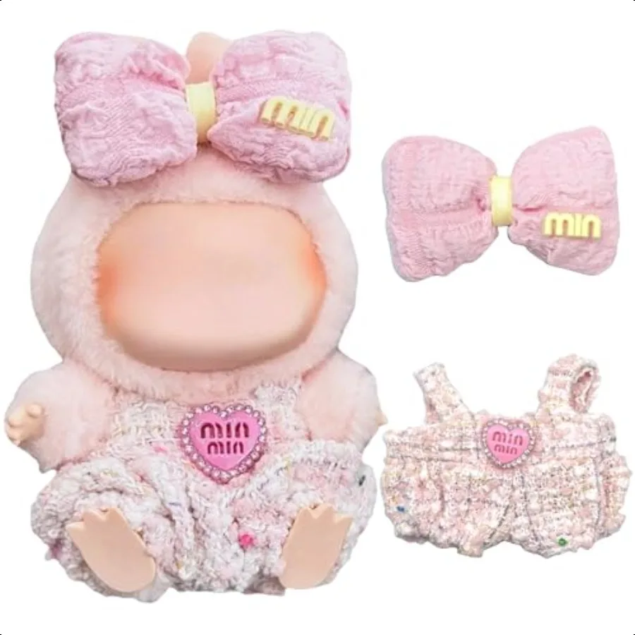 Одежда для куклы Labubu No, 2 предмета, розовая, ручная работа, 17 см, для одежды Labubu, комплект одежды 17 см, роскошный шикарный наряд Kawaii Premium H 
Одежда для куклы Labubu No, 2 предмета, розовая, ручная работа, 17 см, для одежды Labubu, комплект одежды 17 см, роскошный шикарный наряд Kawaii Premium H