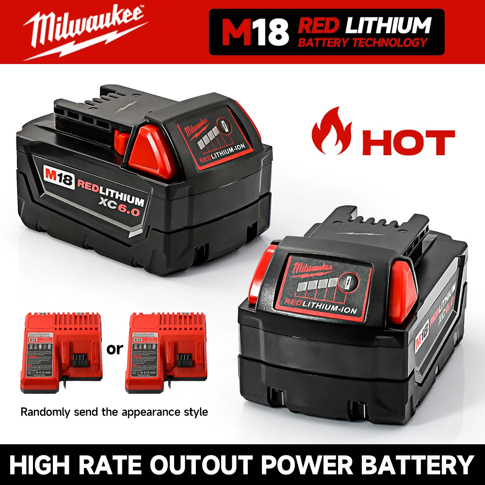 For Milwaukee M18 Battery 18V 6.0Ah Replacement Lithium Battery for Milwaukee 6000mAh,48-11-1860, Battery - Quality - Tested
For Milwaukee M18 Battery 18V 6.0Ah Replacement Lithium Battery for Milwaukee 6000mAh,48-11-1860, Battery - Quality - Tested