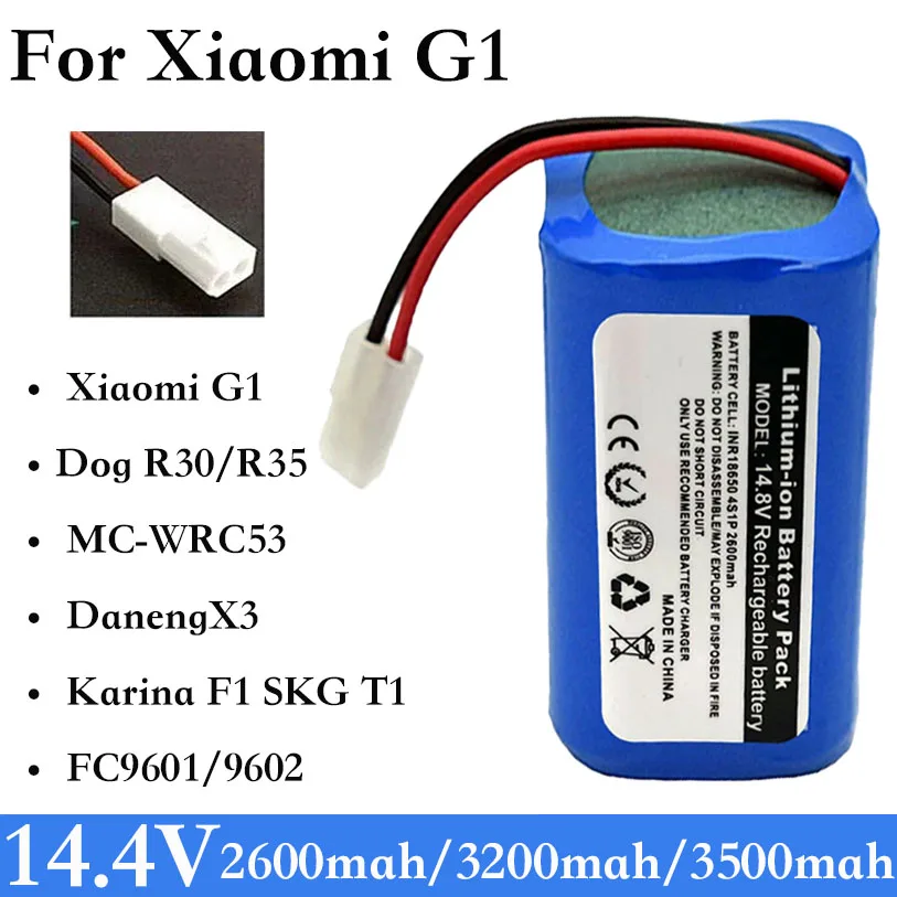 Новый H18650CH-4S1P 14,4 V 3500mAh литий-ионный аккумулятор, для робота XIAOMI MIJIA Mi Vacuum-Mop Essential G1 MJSTG1,SKV4136GL R30 R35
Новый H18650CH-4S1P 14,4 V 3500mAh литий-ионный аккумулятор, для робота XIAOMI MIJIA Mi Vacuum-Mop Essential G1 MJSTG1,SKV4136GL R30 R35