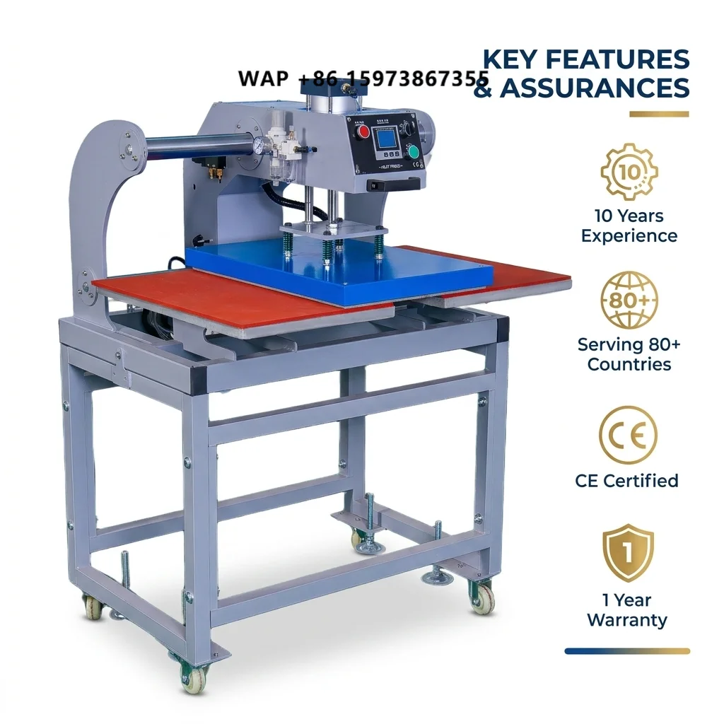 Heat Transfer Shirt Press Vinyl 16x24 Inch Double Platens Pneumatic Sublimation Heat Press Machine for t Shirt Printing 40X60CM
Heat Transfer Shirt Press Vinyl 16x24 Inch Double Platens Pneumatic Sublimation Heat Press Machine for t Shirt Printing 40X60CM