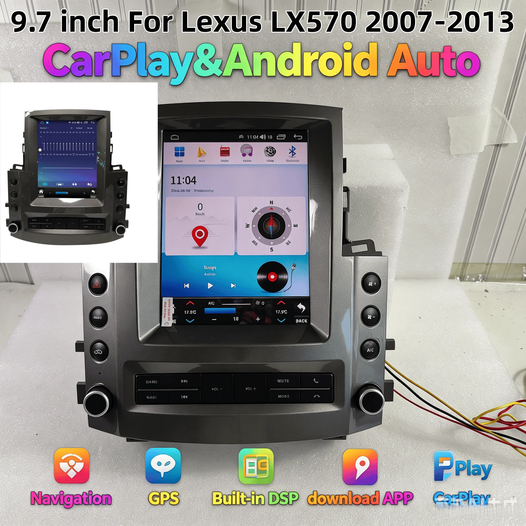 Automotive 2 Din Multimedia Auto For Lexus LX570 2007 2008 2009-2013 Car Radio Carplay Android Vertical Screen GPS Audio Stereo
Automotive 2 Din Multimedia Auto For Lexus LX570 2007 2008 2009-2013 Car Radio Carplay Android Vertical Screen GPS Audio Stereo