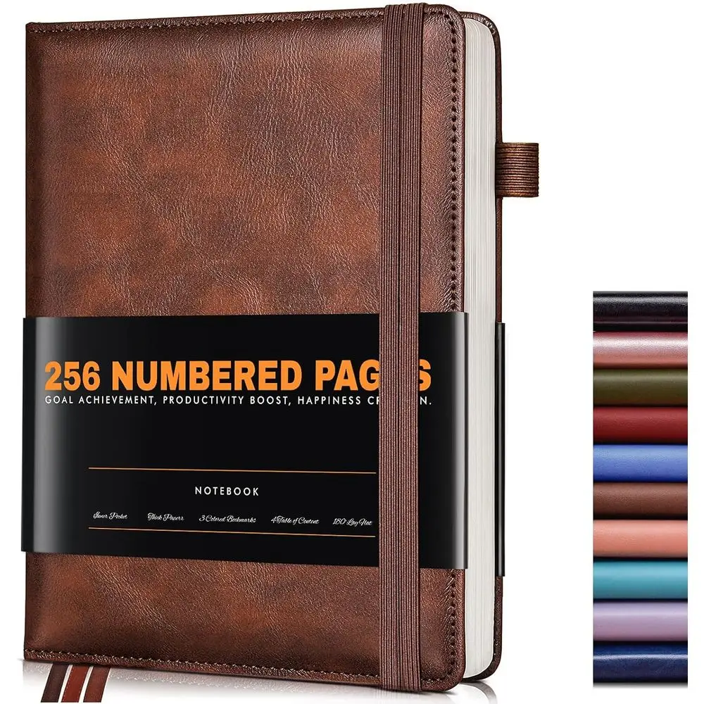 A5 Leather Bound College Ruled Journal Notebook, 256 Pages, 5.75 x 8.38 Brown
A5 Leather Bound College Ruled Journal Notebook, 256 Pages, 5.75 x 8.38 Brown