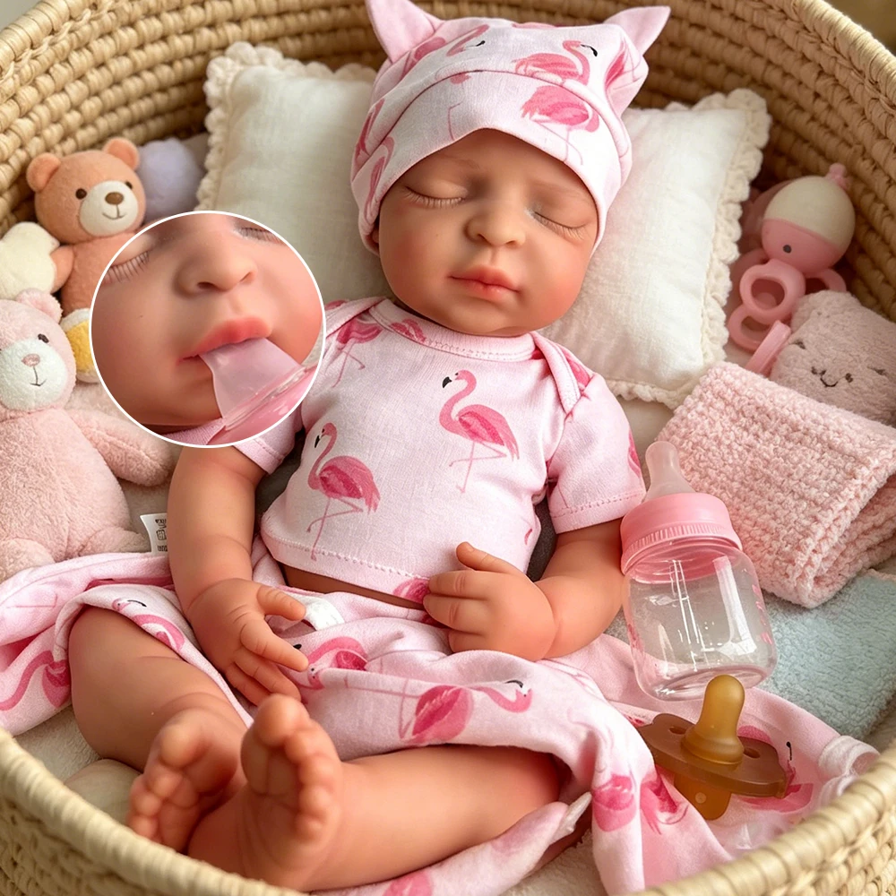 17Inch Realistic Weighted Silicone Reborn Baby Girl Lifelike Soft 3D Skin Open Mouth Doll Gift for Adults Coping with Loss
17Inch Realistic Weighted Silicone Reborn Baby Girl Lifelike Soft 3D Skin Open Mouth Doll Gift for Adults Coping with Loss