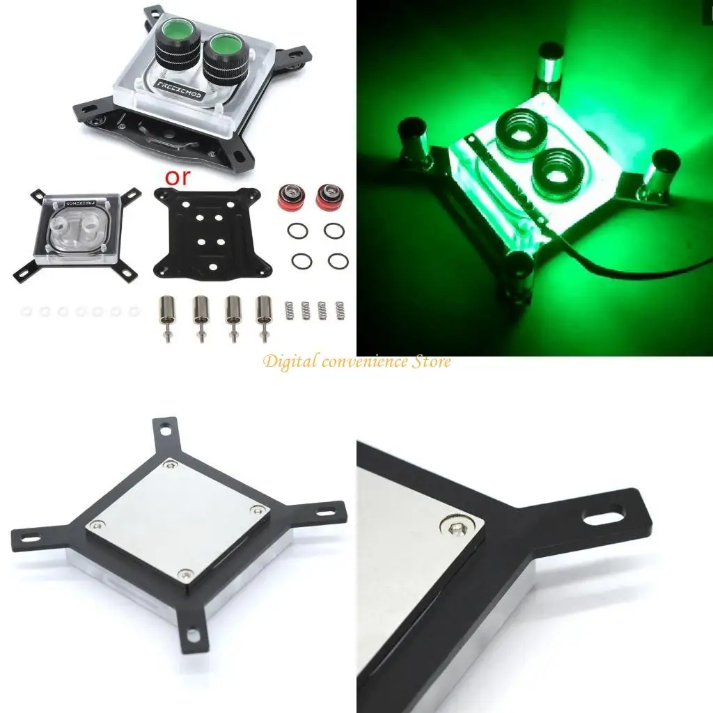 97QA G1/4 Thread Waterblock Acrylic Copper Water Cooling CPU Radiator Heatsink Block
97QA G1/4 Thread Waterblock Acrylic Copper Water Cooling CPU Radiator Heatsink Block