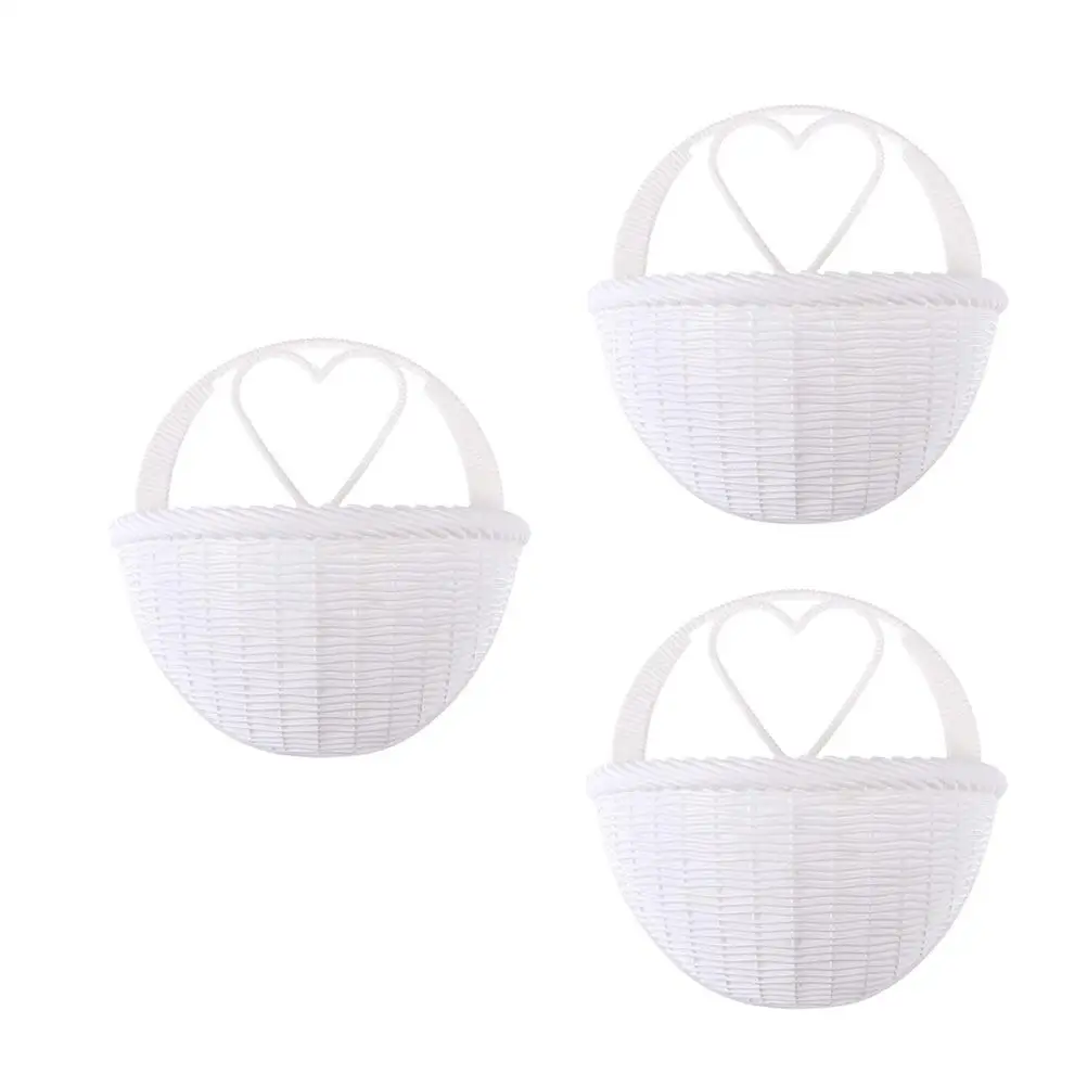 3 Pcs Wall Hanging Flower Basket Plastic Home Decor Lightweight Durable Plant Pots White Mounted Wall Decors Garden
3 Pcs Wall Hanging Flower Basket Plastic Home Decor Lightweight Durable Plant Pots White Mounted Wall Decors Garden