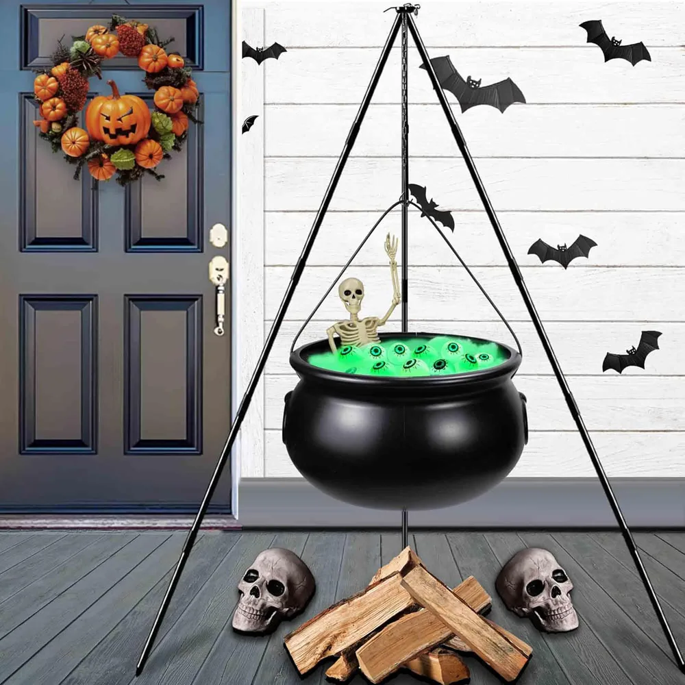 Decorative Tripod Witch Pot Lamp with Skeleton Man Strip - Spooky Halloween Home Decor
Decorative Tripod Witch Pot Lamp with Skeleton Man Strip - Spooky Halloween Home Decor