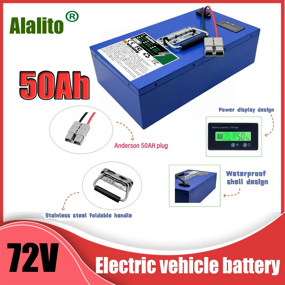 Fast shipping air transportation, 72V20AH-100AH18650 lithium battery, built-in BMS40AH, suitable for all motors below 500W-3000W
Fast shipping air transportation, 72V20AH-100AH18650 lithium battery, built-in BMS40AH, suitable for all motors below 500W-3000W